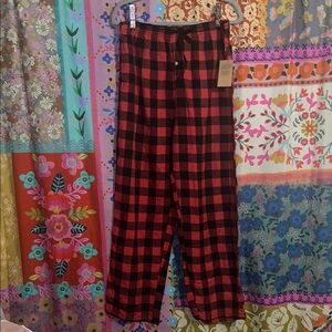 NWT Red and Black Checkered Men's Pajama Pants